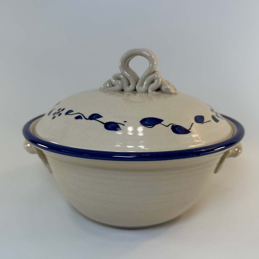 VTG Pottery Funnel Steamer Pot Bundt Cake Stoneware Lid Handmade Yunnan Rice‎